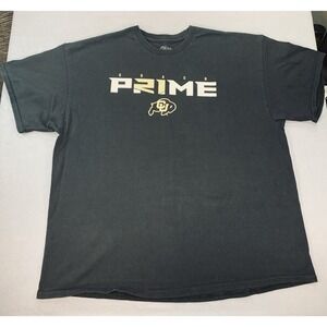 CU Colorado Coach Prime T Shirt Black 2XL Athletic Mens